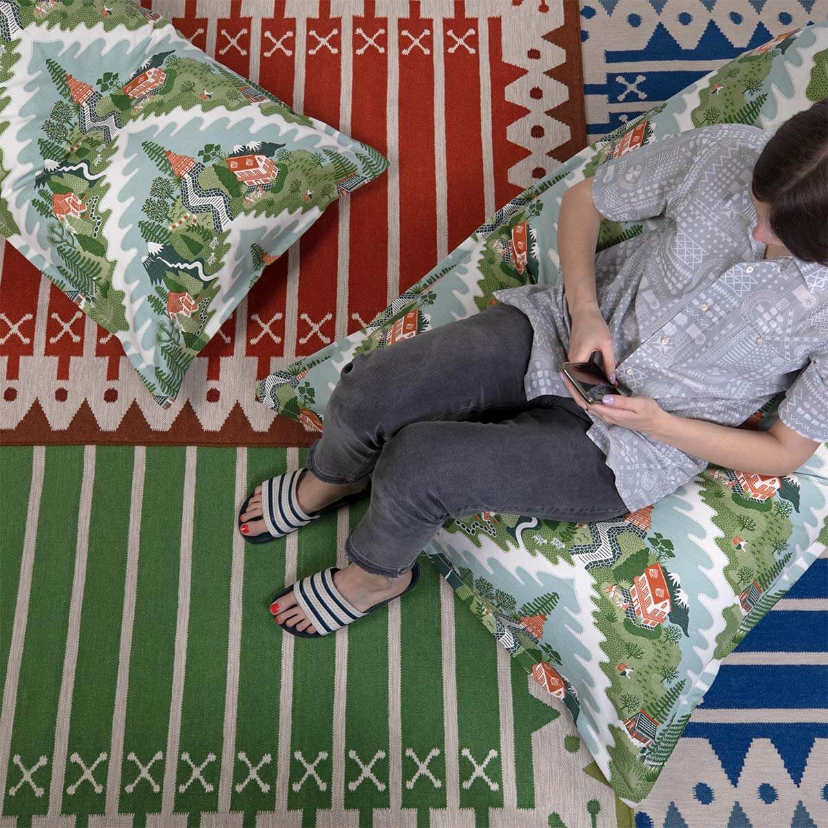 Mountain Zig Zag Bean Bag Cover