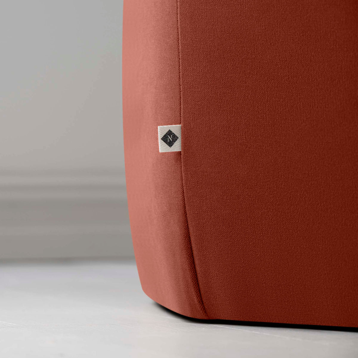 Hither Hexagonal Storage Ottoman in Intelligent Velvet Sienna