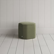 Thither Hexagonal Ottoman in Intelligent Velvet Green Tea