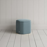 Thither Hexagonal Ottoman in Intelligent Velvet Mineral