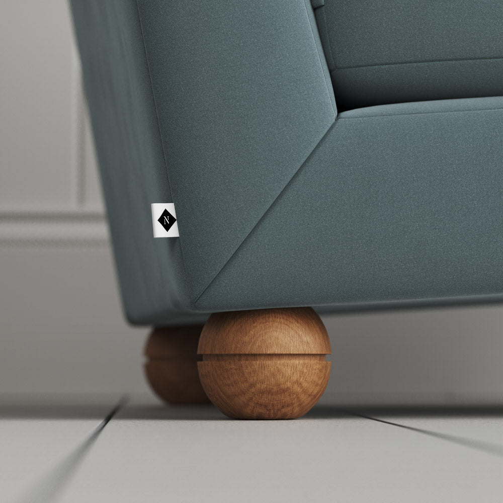 Perch Slipper Armchair in Intelligent Velvet Mineral