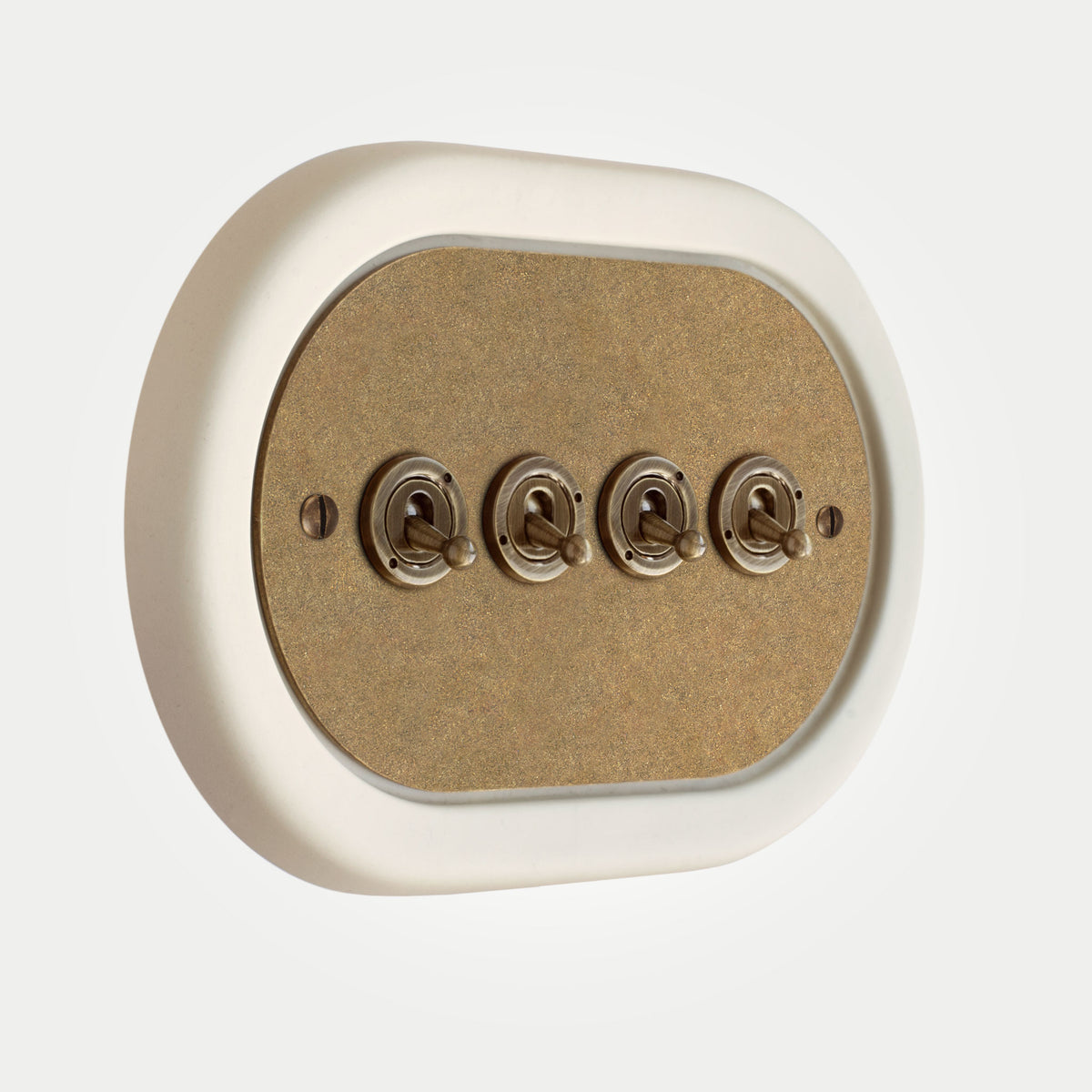 4 Gang Solid Brass Toggle Switch