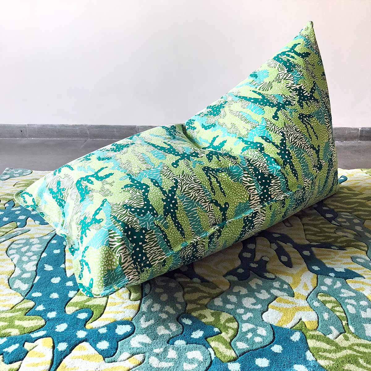 Green Big Cat Camo Bean Bag Cover