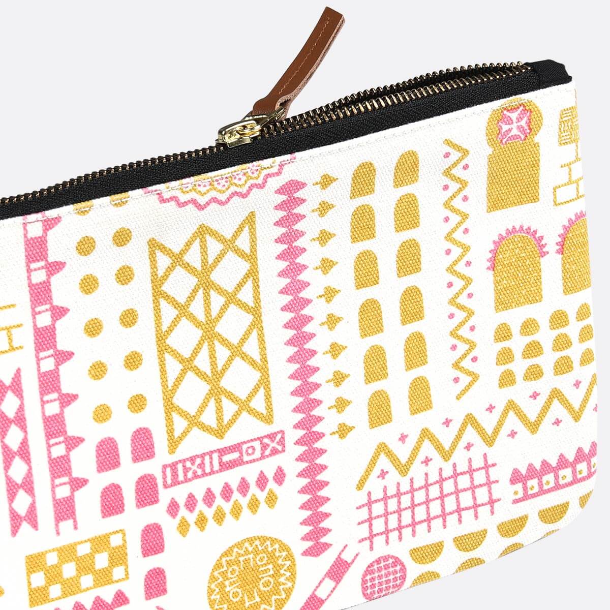 White Stone Symbol Pouch