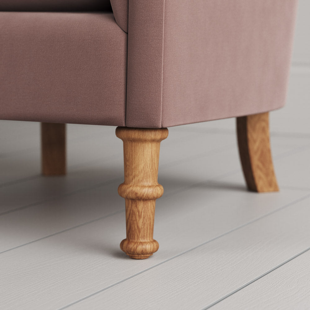 Time Out Armchair in Intelligent Velvet Dusky Pink