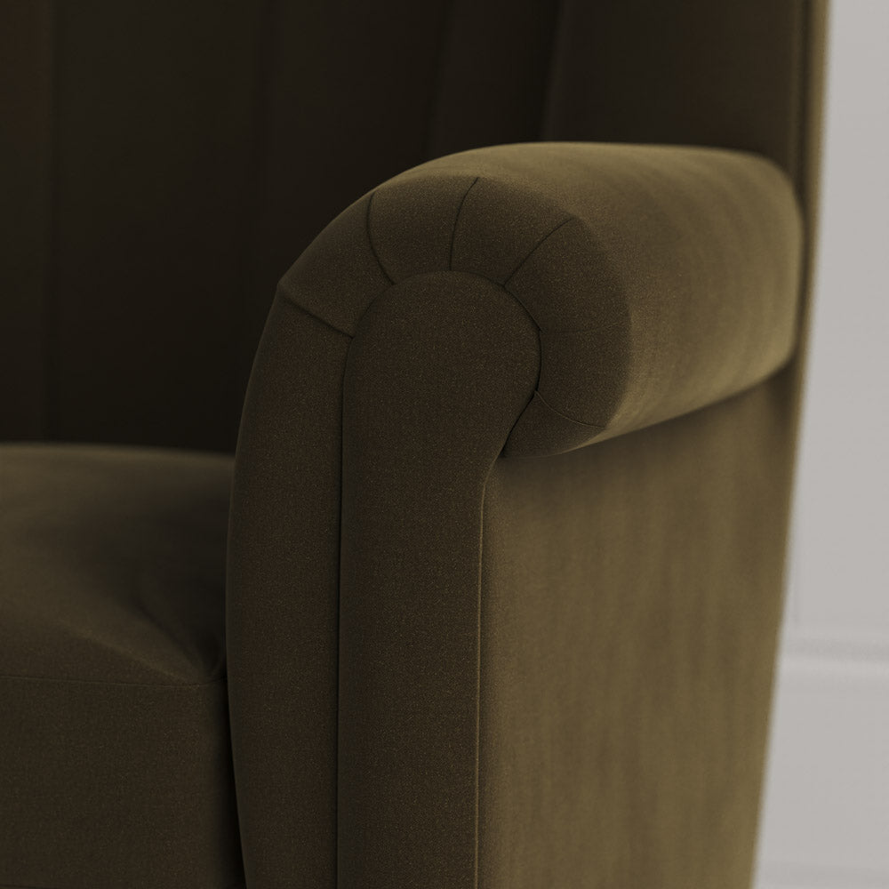 Time Out Armchair in Intelligent Velvet Seaweed
