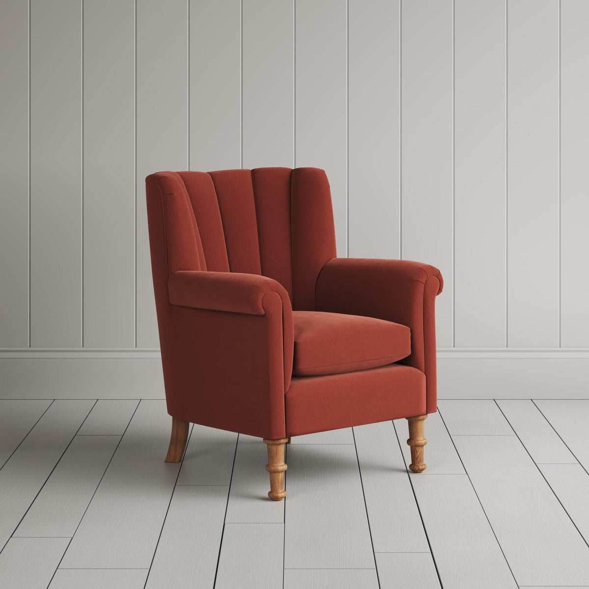 Time Out Armchair in Intelligent Velvet Sienna