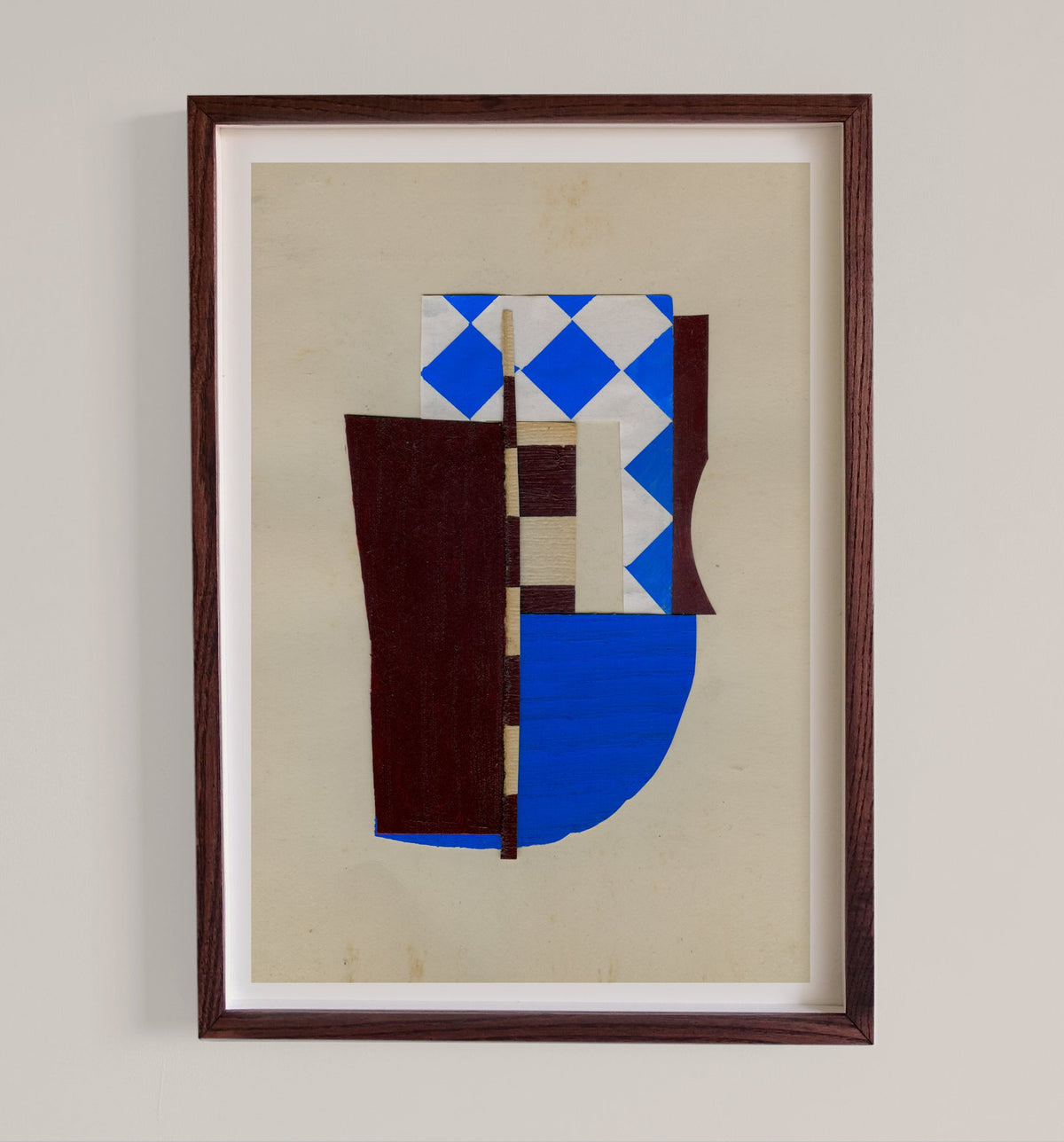 Ensemble Blue print by Emily Forgot shown in a frame