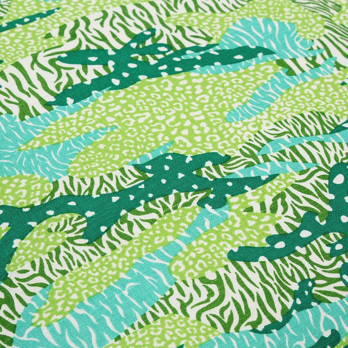 Green Big Cat Camo Fabric