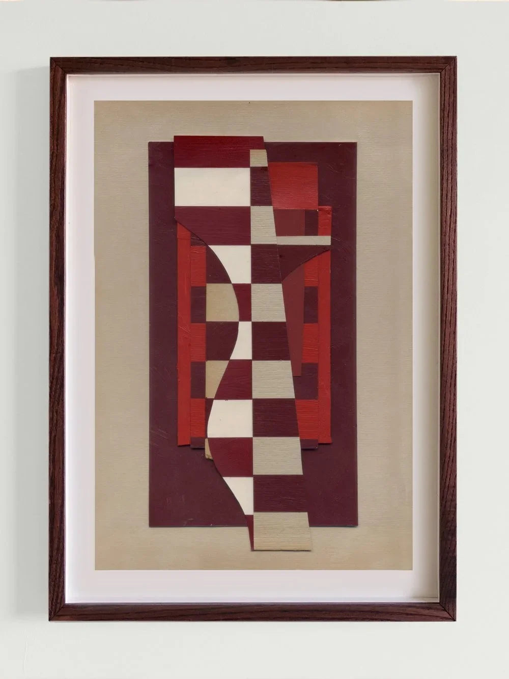 Mirabelle print by Emily Forgot shown in frame, interior styling
