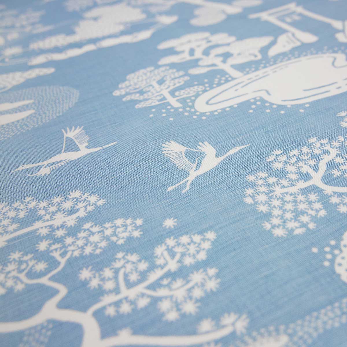 Powder Blue Zen Onsen Garden Fabric