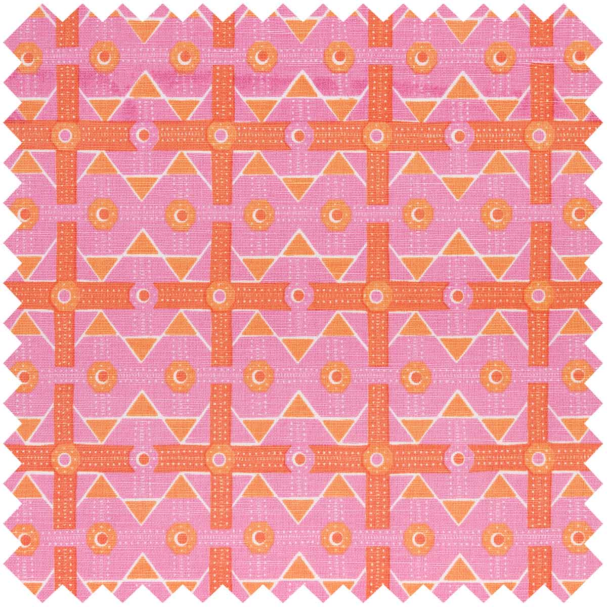 Pink Charbagh Fabric