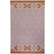 Manali Flatweave Rug - Stone and Terracotta
